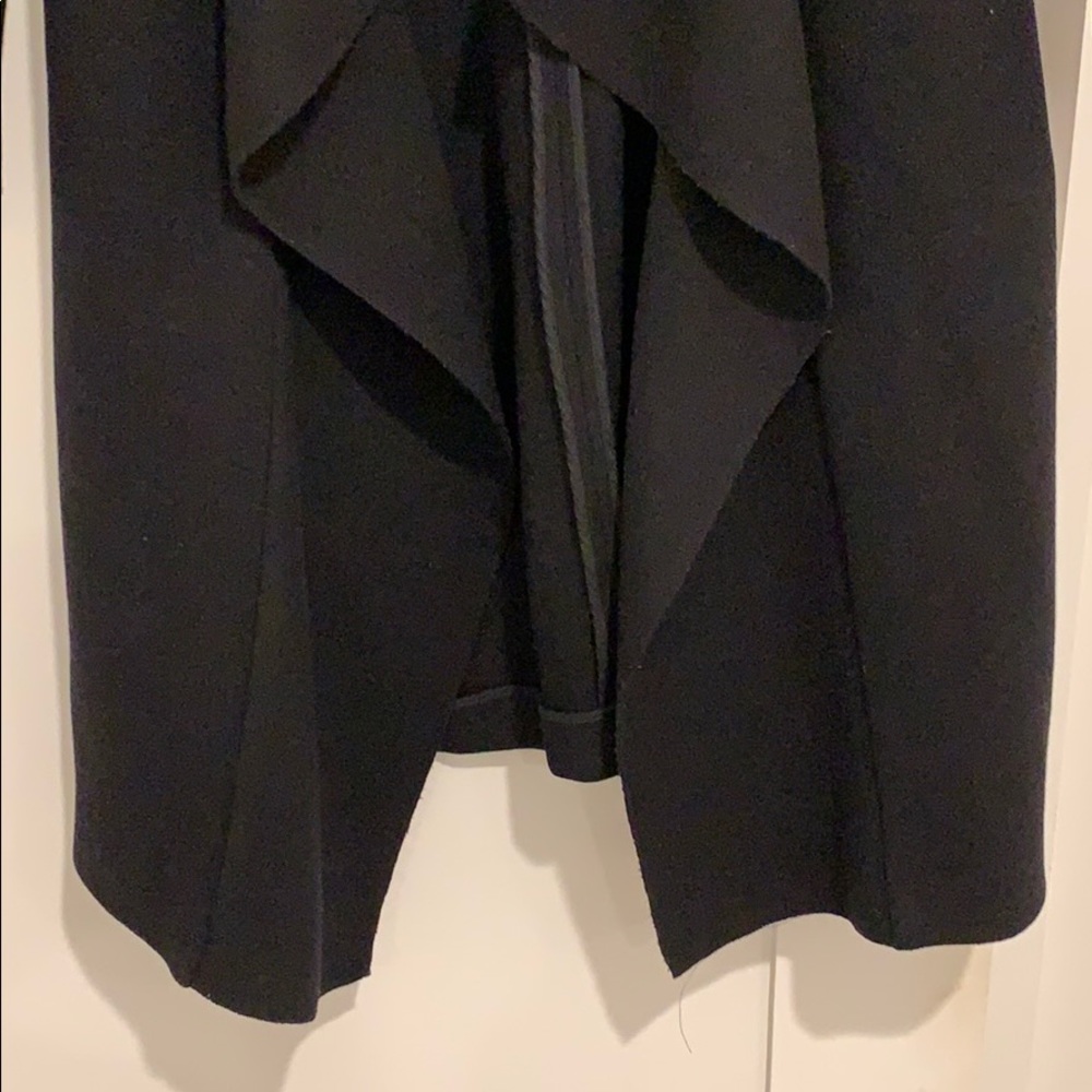 Zara Waterfall Coat in Black - Picture 6 of 8